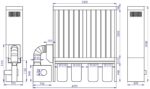 Odciąg do trocin ADAMIK FT 662N 9,2 kW A wymiary