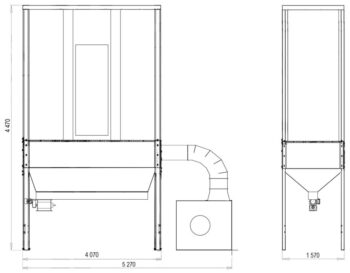 Odciąg do trocin ADAMIK FT 7108 LS wymiary