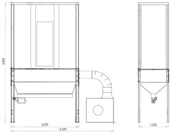 Odciąg do trocin ADAMIK FT 7172 LS wymiary