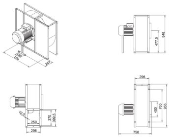Wentylator ADAMIK VAN 840 11 kW wymiary